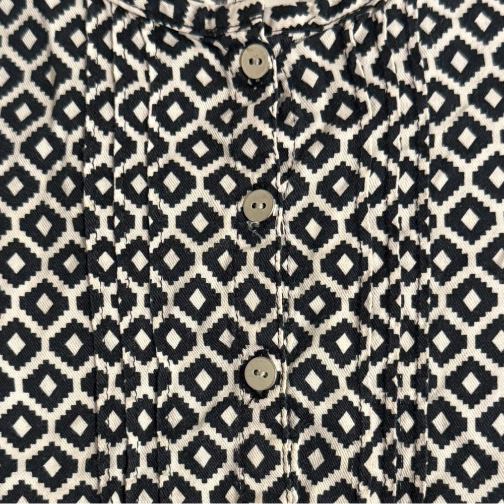 Carter’s Toddler Girl Black White Diamond Print Dress 5T Long Sleeve - Picture 5 of 6
